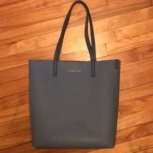 Preowned Michael Kors Grey-ish Blue Tote Bag